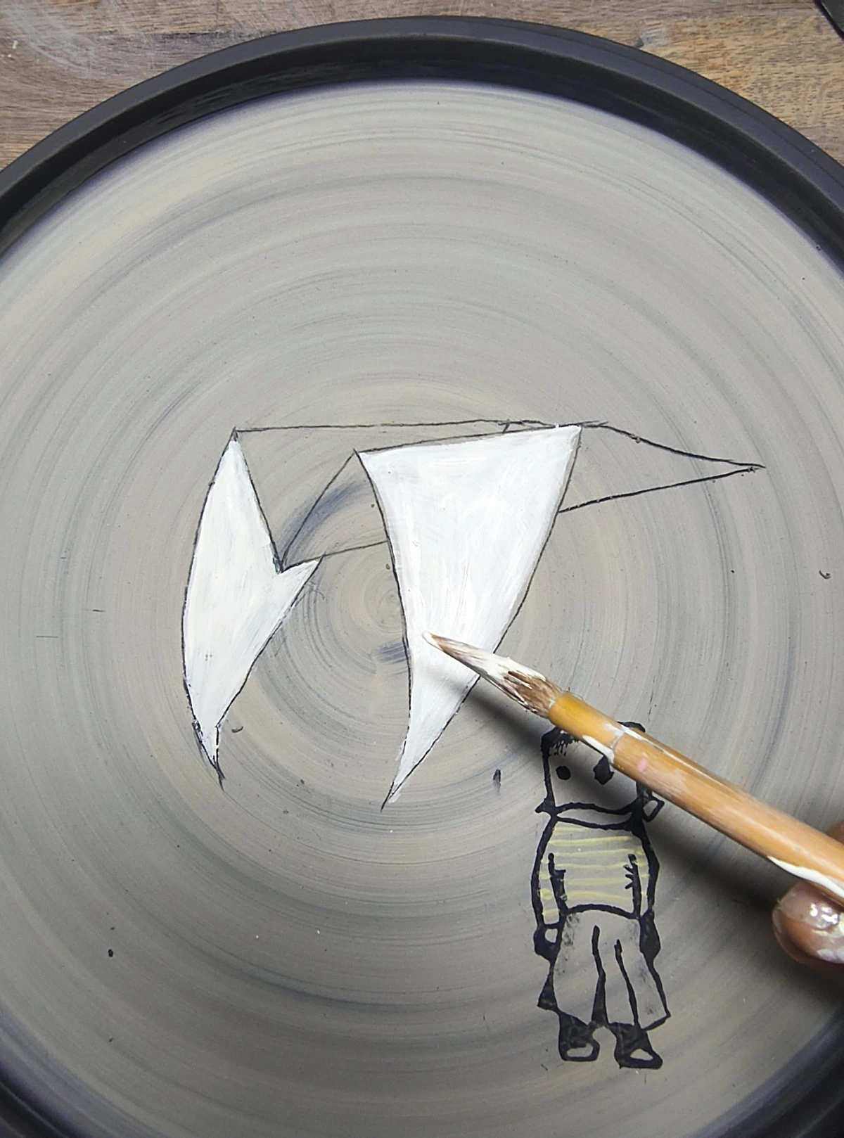 Drachenflächen werden weiß ausgemalt